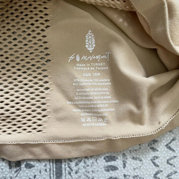 🌸clearance FREE PEOPLE MOVEMENT MESH IN SESSION‎ TANK - LATTE - Picture 6 of 7